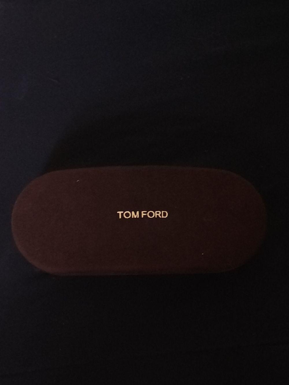 Tom Ford Brown Eyewear Case/Cleaning Cloth with  Gold Logo